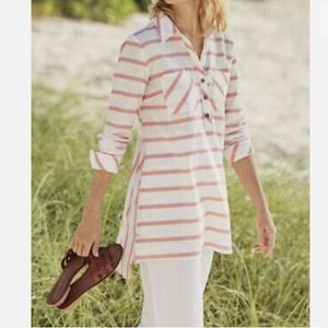 New Soft Surroundings Moderna Shirt 2CE31 Striped Top XL